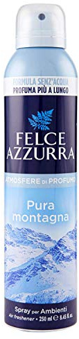 Felce Azzurra - Profumatore per Ambienti Spray Pura Montagna a Lunga Durata, Deodorante Ambiente senza Acqua dal Profumo Intenso Istantaneo, Profumatore Ambiente Casa Zero Aloni, Profumatori 250 ml