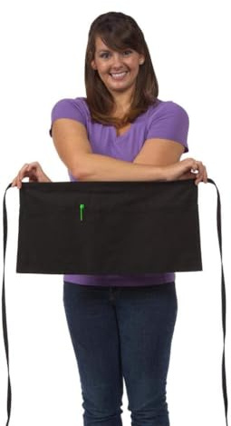 FAME F9R Reversible 3 Pocket Waist Apron - Black (WFA25121BK)