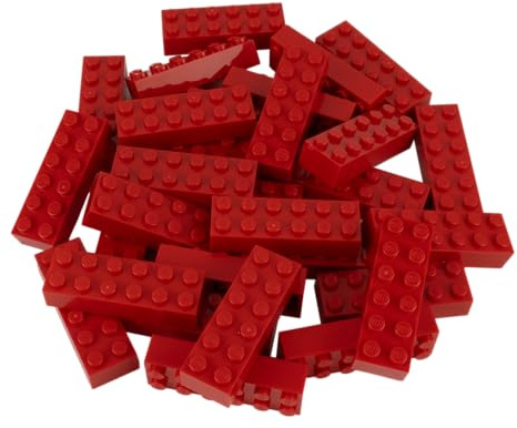 LEGO 20 x Bausteine Grundbausteine 2x6 Noppen (2456) in Rot