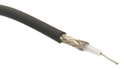 ROTOLO 100metros PVC RG-CAVO COASSIALE/58C U. IMPEDENZA 50 OHM ESTERNA 5 MM, COLORE: NERO, MATERIALE LA TRECCIA TESSUTA RAME ESTAÑADO ELECTRODH 49,410 92%