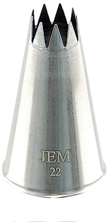 PME JEM Open Star Piping Nozzle no. 22, Silver, 5.1 x 1.3 x 1.3 centimetres