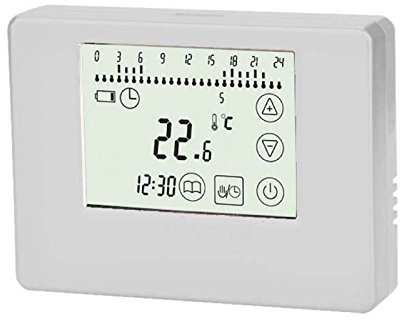 SM-PC®, Digital Funk Raumthermostat Thermostat programmierbar Touchscreen #829 Ivory/Weiss