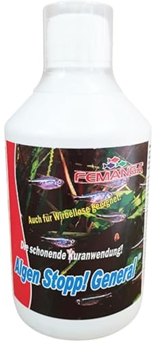 Femanga Algen Stopp General 500 ml – Effektiv gegen Faden-, Pinsel- & Bartalgen – Algenentferner für Süßwasser-Aquarien – Fisch- & Pflanzenfreundlich – Vorbeugend & Kur-Anwendung