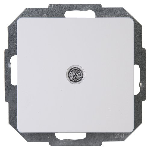 Kopp PARIS Universalschalter beleuchtet in Arktis-Weiß - Lichtschalter-Unterputz mit 10AX Schaltvermögen - Hochwertiger IP20 Schalter mit Steckklemmen - Stilvoller Wechselschalter-Unterputz 250V~