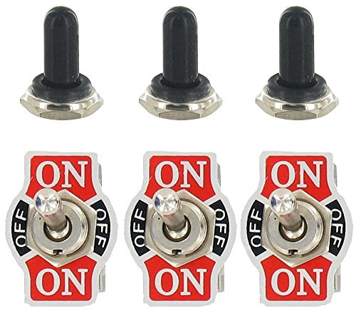 E Support™ 3 X Interrupteur Inverseur ¨¤ Bascule Levier en M¨¦tal ON/OFF/ON Momentan¨¦ 3 Terminal Pin SPDT Poids Lourd 20A 125V 15A 250V bouton casquette