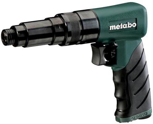 metabo Druckluft-Schrauber DS 14-1800 U/min, 5-14 Nm Lösemoment, 6.2 bar Druck, 340 l/min Luftbedarf - Ergonomischer Griff, einstellbares Drehmoment, Einhand-Bitwechsel - Ideal für Montagearbeiten
