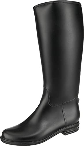 Cheval Rouge Junior pour enfant Hauteur d'équitation Bottes en caoutchouc PVC toutes les tailles et Noir, noir