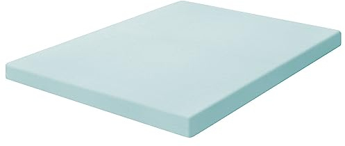 Topper Cover and Classic Contour Pillow and Twin XL 2 Inch Thick 4 Pound Density Visco Elastic Memory Foam Mattress Bed Topper Made in The USA