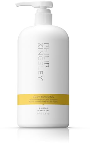 Philip Kingsley | Bodybuilding schwereloses Shampoo | Volumenshampoo für feines, schlaffes, flaches, fliegendes Haar | Spendet Feuchtigkeit, verdickt, hebt und verleiht Volumen und Glanz | 1000ml