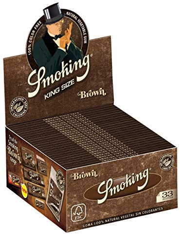King Size Papers Smoking without chlorine Long Brown Pack of 50 Brown Kingsize 1 Box
