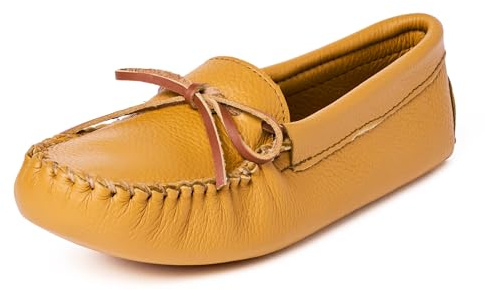 Minnetonka herr Double Deerskin Softsole 816 mokassin, Beige naturlig - 43 EU