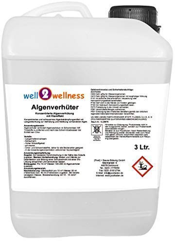 well2wellness Algenverhüter + Algenvernichter 3,0 l | Schaumfrei | Langanhaltende Wirkung | Algenvernichter für alle Becken | Gegen Alle Algenarten | Algenschutz (3 Liter)