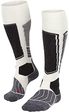 FALKE dam Skidstrumpor SK1 Comfort W Kh ull funktionsmaterial varm tjock 1 par, Vit Off-White 2040, 39-40