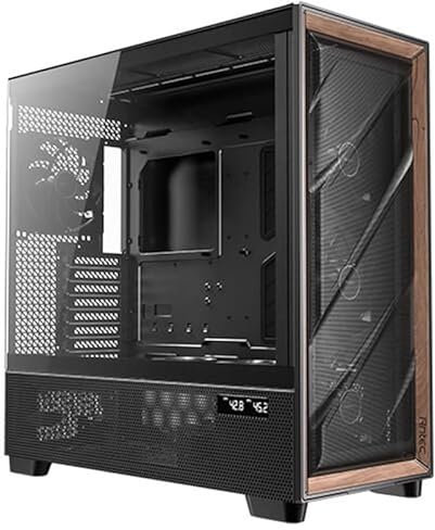 Antec Flux PRO Full Tower Tempered Glass Black/Wood PC Gaming Case