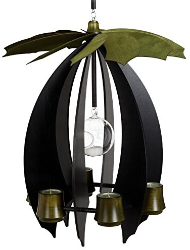 Rudolphs Schatzkiste Pirámide de la ejecución - Dorso - carbón de Antracita del XL - Altura inclusiva Musgo-Verde de 6 Luces del té de la pirámide del diseño de la pirámide de los 48cm Otra Vez