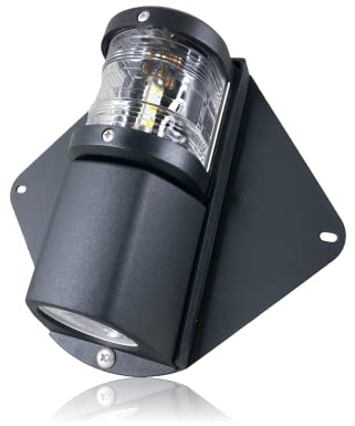 Pactrade Marine Waterproof LED Combo Masthead And Deck Light Vertical Mount For Sailboat Boats Up To 12M, G4 Type Bulb and LED Type