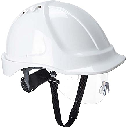Portwest Casco Endurance Con Visor, Color: Blanco, PW55WHR