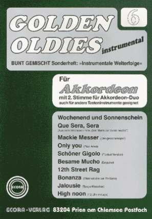 GOLDEN OLDIES 6 - arrangiert für Akkordeon - (für ein bis zwei Instrumente) [Noten / Sheetmusic]