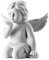 Rosenthal Angelo grande, bianco opaco, angelo bacio a mano, 14 cm