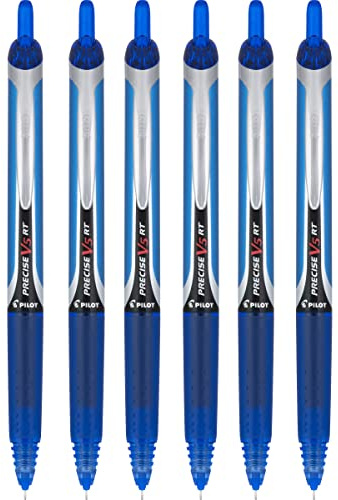 6 PENS: Pilot Precise V5 Retractable Blue Pens, Single Pen (26063) by Pilot