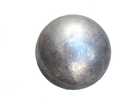 UHRIG Eisen Hohlkugel - Hohle Stahlkugel Ø 80 mm - dickwandige Metallkugel, z.B. für Zaunpfosten, Geländer, Gartentoruvm.