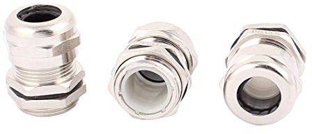 uxcell 3 Pcs PG13.5 Cable Gland Stainless Steel Waterproof Connector Fastener Locknut Stuffing for 6-12mm Dia Wire