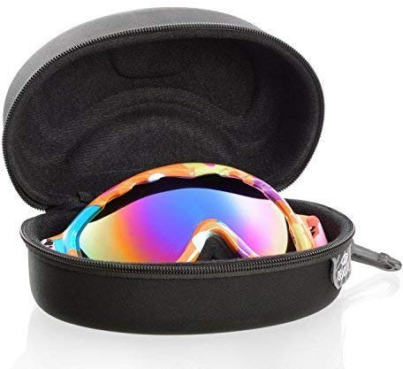 Kinder Skibrille Snowboardbrille orange-grün-rot