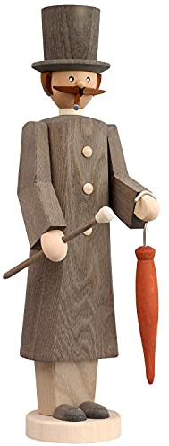 Seiffener Volkskunst | Räuchermann aus dem Erzgebirge Die Langen | Räucherfigur 32 cm | Räuchermännchen erzgebirgisches Original | 12703 | Gentleman