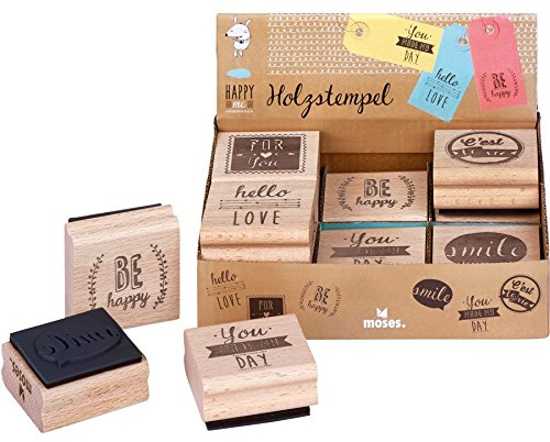 Moses 63008 Happy me Holzstempel