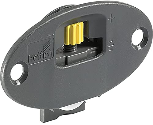 Hettich 9115219 Slide-Line 55 Plus-Unidad para Puertas correderas Interiores, plástico Antracita, Plata
