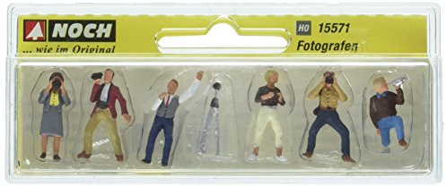 NOCH H0 Figuren-Set „Fotografen“ für H0 Modellbahn, detailreiche Fotografie-Szene