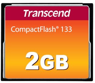 Transcend 2GB CompactFlash CF Memory Card, Up to 50MB/s, MLC, DSLR Camera | Ultra DMA transfer mode 4 (UDMA 4), ECC Support