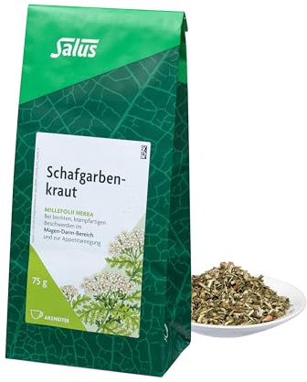 Salus - Schafgarbenkraut Arzneitee, Millefolii herba - Bei leichten, krampfartigen Beschwerden im Magen-Darm-Bereich und zur Appetitanregung - 1x 75g Beutel