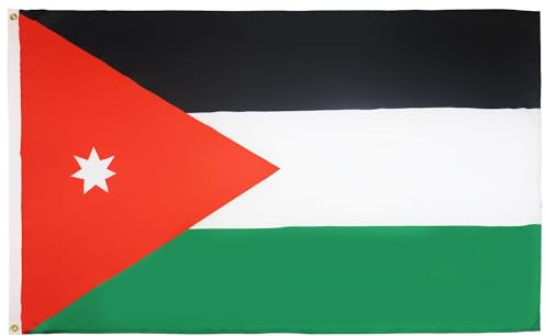 AZ FLAG Bandiera Giordania 150x90 cm Giordana Poliestere 100D 2 Occhielli