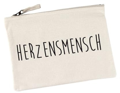 Herz & Heim® Naturbelassene Tasche mit Ihrem Wunschtext bedruckt