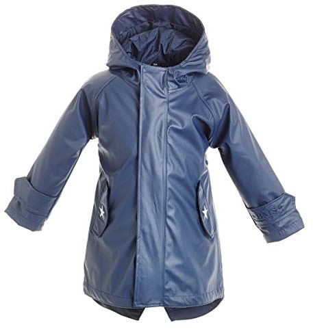 BMS Kinder Regenjacke HafenCity Coat Kids Pu/Lining Marine-128