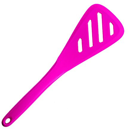 Kochblume Design-Schlitzwender L | Premium-Silikon & BPA frei| Hitzebeständig | Spülmaschinenfest | 30cm | Farbe: pink