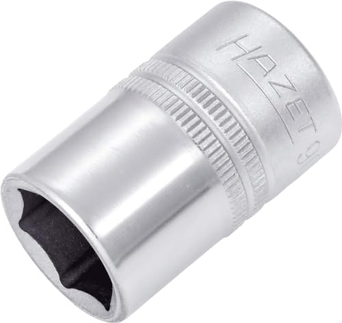 HAZET Steckschlüsseleinsatz 900-16, 1/2 Zoll (12,5 mm) Vierkant, SW 16 mm | 1/2 Zoll (12,5 mm) Vierkant hohl, Antrieb 1/2 Zoll (12,5 mm) Vierkant hohl, Abtrieb Außen-Tractionsprofil Sechskant, SW 16 mm