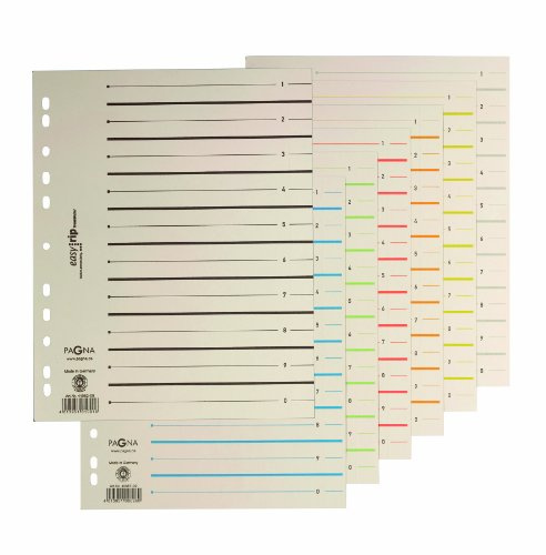 Pagna 44063-12 Trennblätter Easy Rip Kraftkarton, für Register bis zu 20 Blatt, A4 1 Pack = 100 Trennblätter, orange