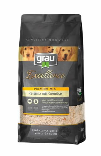 GRAU – das Original – Reismix mit Gemüse für Hunde - Exc SDC Premium Mix Reismix, 1er Pack (1 x 10 kg), Ergänzungsfuttermittel für Hunde