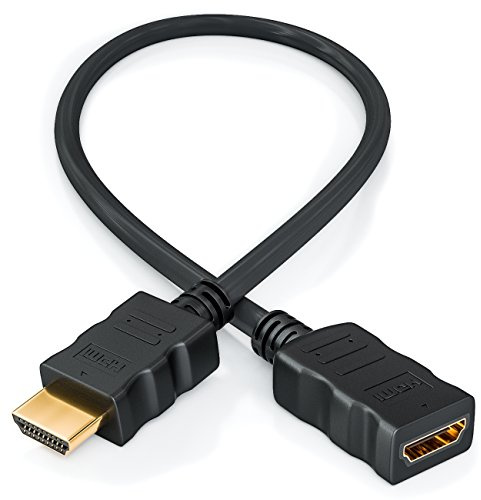 deleyCON 0,5m HDMI Verlängerung Kabel UHD 4K HDR 2160p ARC - Schwarz | Kurzes 50cm, kompatibel zu HDMI 2.0a/b/1.4a, 3D, 1080p, High Speed mit Ethernet