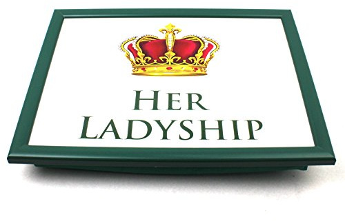 The Leonardo Collection Her Ladyship - Bandeja de Regazo para Servir Alimentos y desayunos, cómodas bandejas de Regazo con cojín, Bandeja de Alimentos Duradera para Comer en el Regazo, bandejas