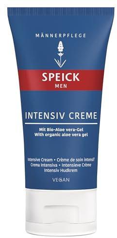 Speick Men Intensiv Creme | Vitalisierende schnell einziehende Pflege mit einem belebenden, maskulinen Duft | Ohne Farbstoffe, Silikone, Parabene und Mineralöle | Pflege nach der Rasur | 50 ml