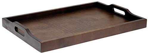 Vassoio Servizio In Camera Cm 47X71 Legno Noce Scuro