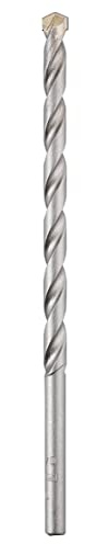 kwb Mèche pour percer les murs Ø 12 mm, longueur 400 mm, avec plaquette robuste en métal dur, spirale de la mèche formée sans copeaux, surface grenaillée et tige ronde, conforme à la norme ISO 5468