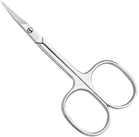 nippes Solingen professionelle Hautschere | 9 cm | Schere mit Schließhalm, gebogener und gehärteter Spitze | Ergänzung für jedes Pediküre-, Maniküre-Set | Qualität aus Solingen