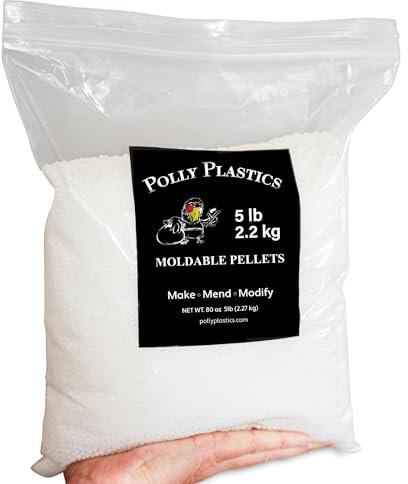 Polly Kunststoffe formbare Kunststoff Pellets. 5 lbs. In Schwerem wiederverschließbarer Tragetasche. Bonus Idee Booklet enthalten