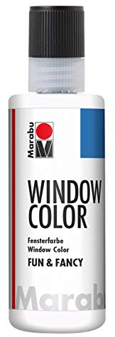 Marabu 04060004101 - Window Color fun & fancy, kristallklar 80 ml, Fensterfarbe auf Wasserbasis, ablösbar auf glatten Flächen wie Glas, Spiegel, Fliesen und Folie