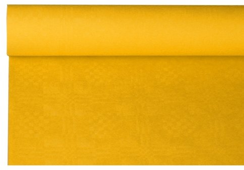 PAPSTAR Papier-Tischrolle mit Damastdruck - Länge: 8 m - Breite: 1,20 m Farbe goldgelb
