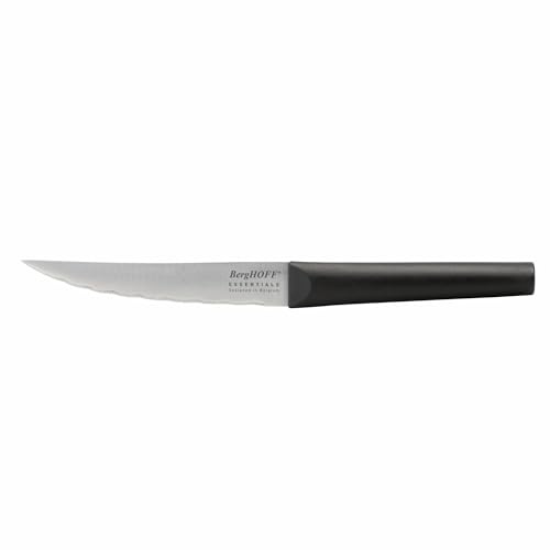 Berghoff 3700203 Lot de 6 Couteaux à Steak Manche Acier Inoxydable/Polypropylène Noir 11,5 x 20,5 x 2,5 cm